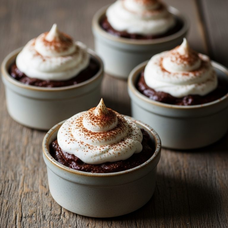 Cajun Vegan Chocolate Pots de Crème with Spicy Coconut Whipped Cream